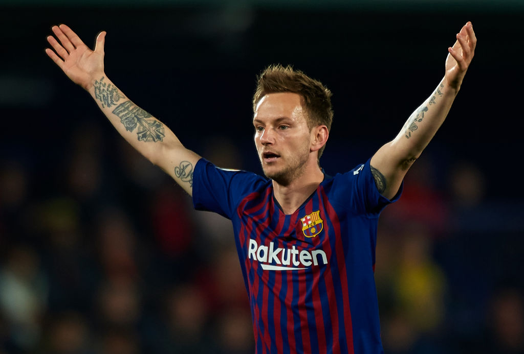 Barcelona midfielder Ivan Rakitic, in a fixture between Villarreal and Barcelona / MANUEL QUEIMADELOS ALONSO/GETTY IMAGES