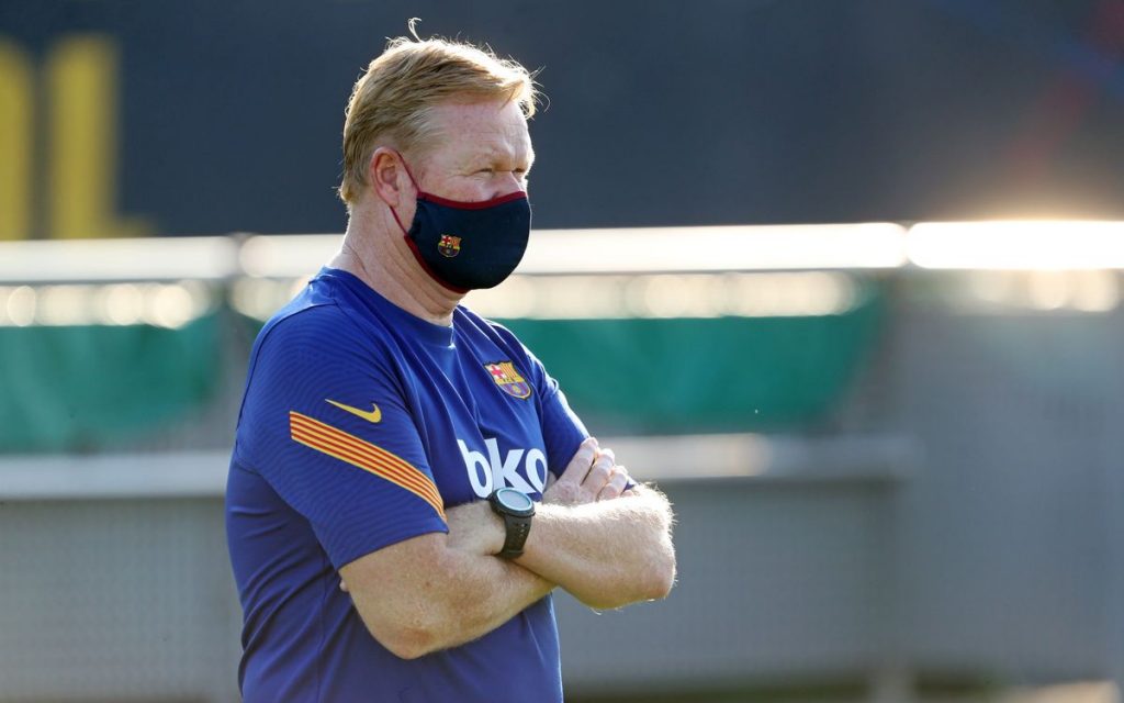 Koeman during training sessions/ FC Barcelona's website