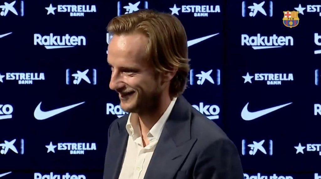 Ivan Rakitic, addressing the media / Barça TV+