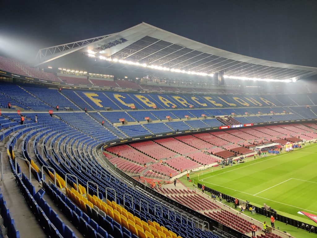 The Camp Nou, at Barcelona's game against Real Valladolid, October 2019 / OMAR HAWWASH/BLAUGRANAGRAM