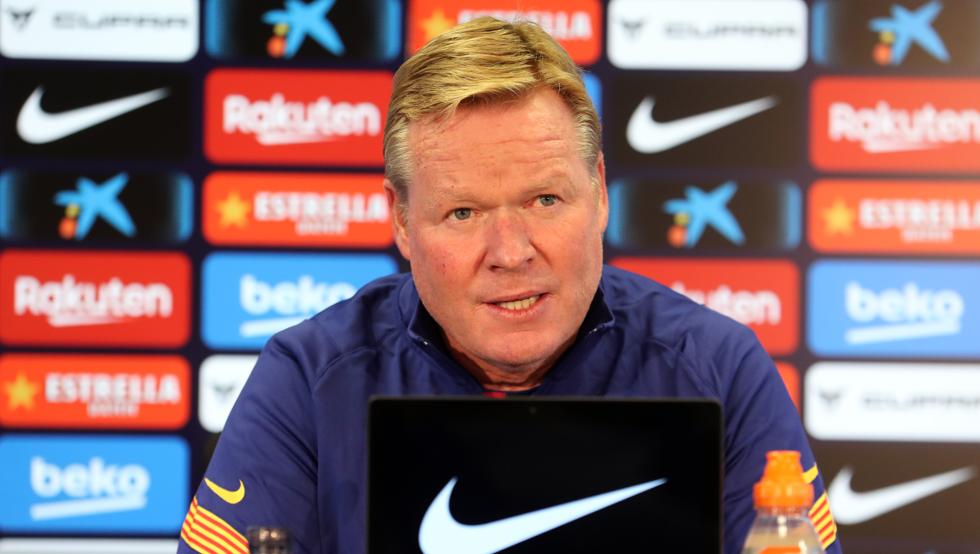 Ronald Koeman during the press conference/ Miguel Ruiz FCB