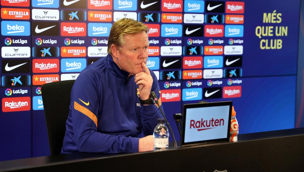 Koeman at the press conference / Miguel Ruiz