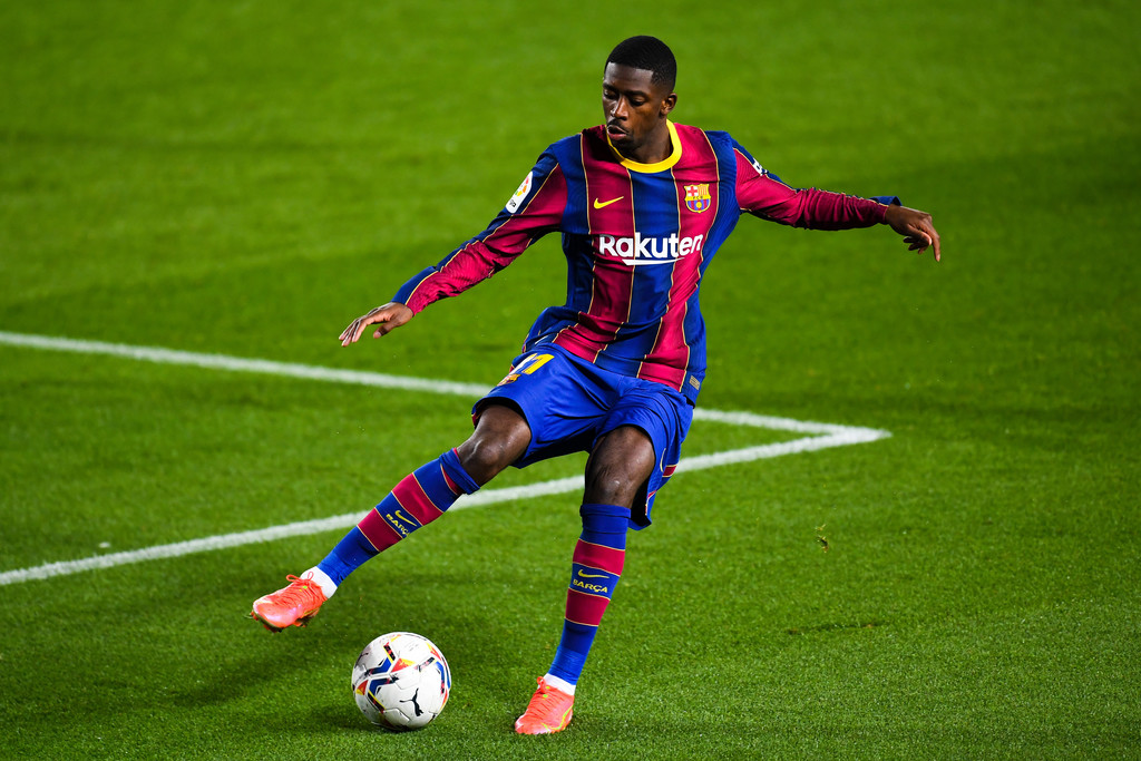 Ousmane Dembélé in action against SD Huesca / David Ramos / Getty Images Europe