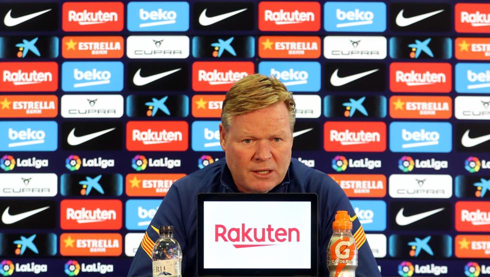 Ronald Koeman during the press conference / Miguel Ruiz FCB