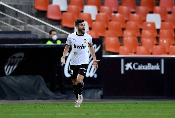 Jose Gaya celebrates after scoring against Deportivo Alaves in LaLiga (Photo by Angel Martinez/Getty Images)