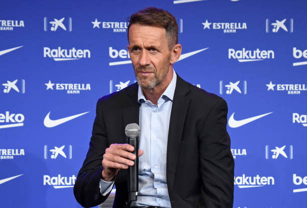 Ramon Planes during the presentation of Pedri as the new player of FC Barcelona, on 20th August 2020. (Photo by Noelia Deniz/Urbanandsport /NurPhoto via Getty Images)