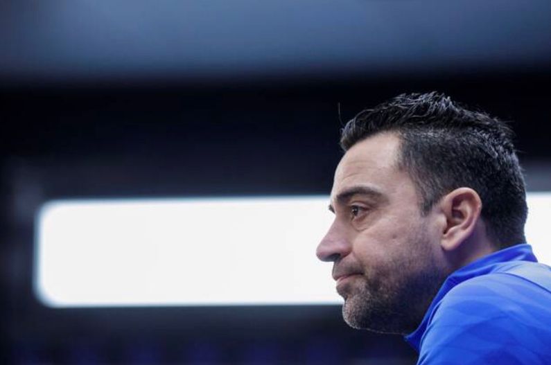 Xavi during today's press conference / IMAGO / AGENCIA EFE