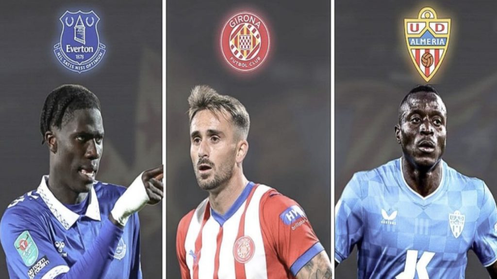 Amadou Onana (left), Aleix Garcia (middle), Dion Lopy (right) / Edit done by PureBlaugrana