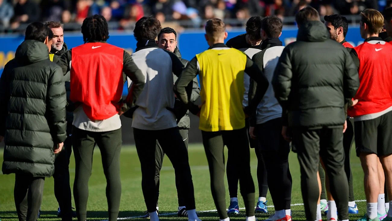 FC Barcelona squad during training / Getty Images